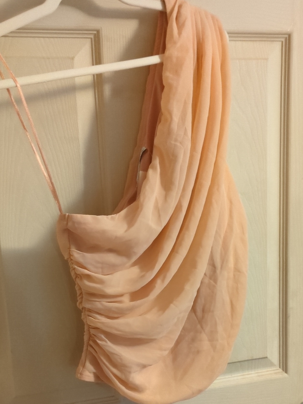 NWT Abercrombie & Fitch Large Peach Asymmetrical Top